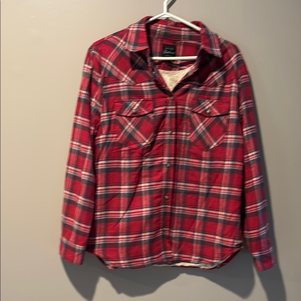 Jachs Girlfriend Pink Plaid Shirt